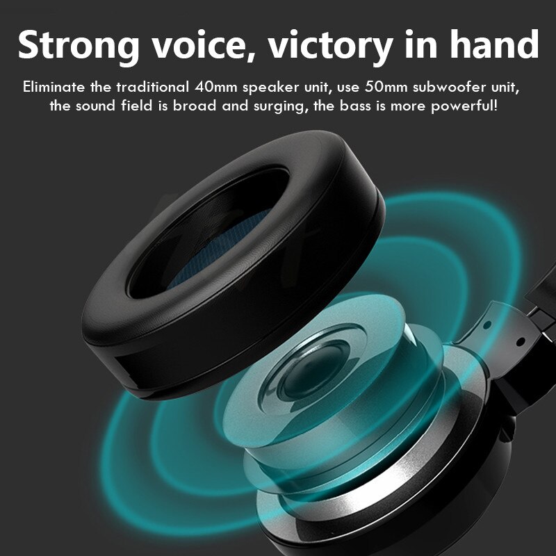 Gaming Headsets USB 3.5 Gamer Headphones Surround Sound Stereo Wired Earphones Microphone Colourful Light PC Laptop Game Headset