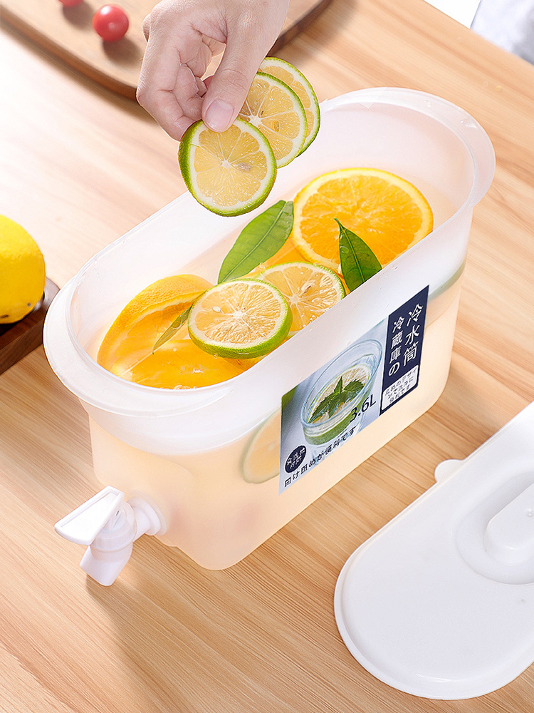 Cold Kettle Fruit Teapot Water Pot Jug With Faucet Large Capacity Plastic Cool Water Bucket Kitchen Drinkware For Kitchen