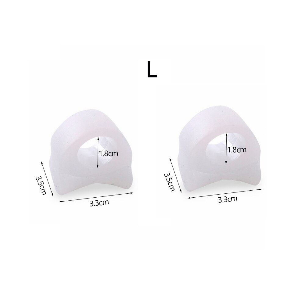 2pcs Toe Separator Insoles Ring Separation Hallux Valgus Correction Pad Foot Care Orthopedic Foot Toe Hallux Valgus Correct: 1Pair Translucent L