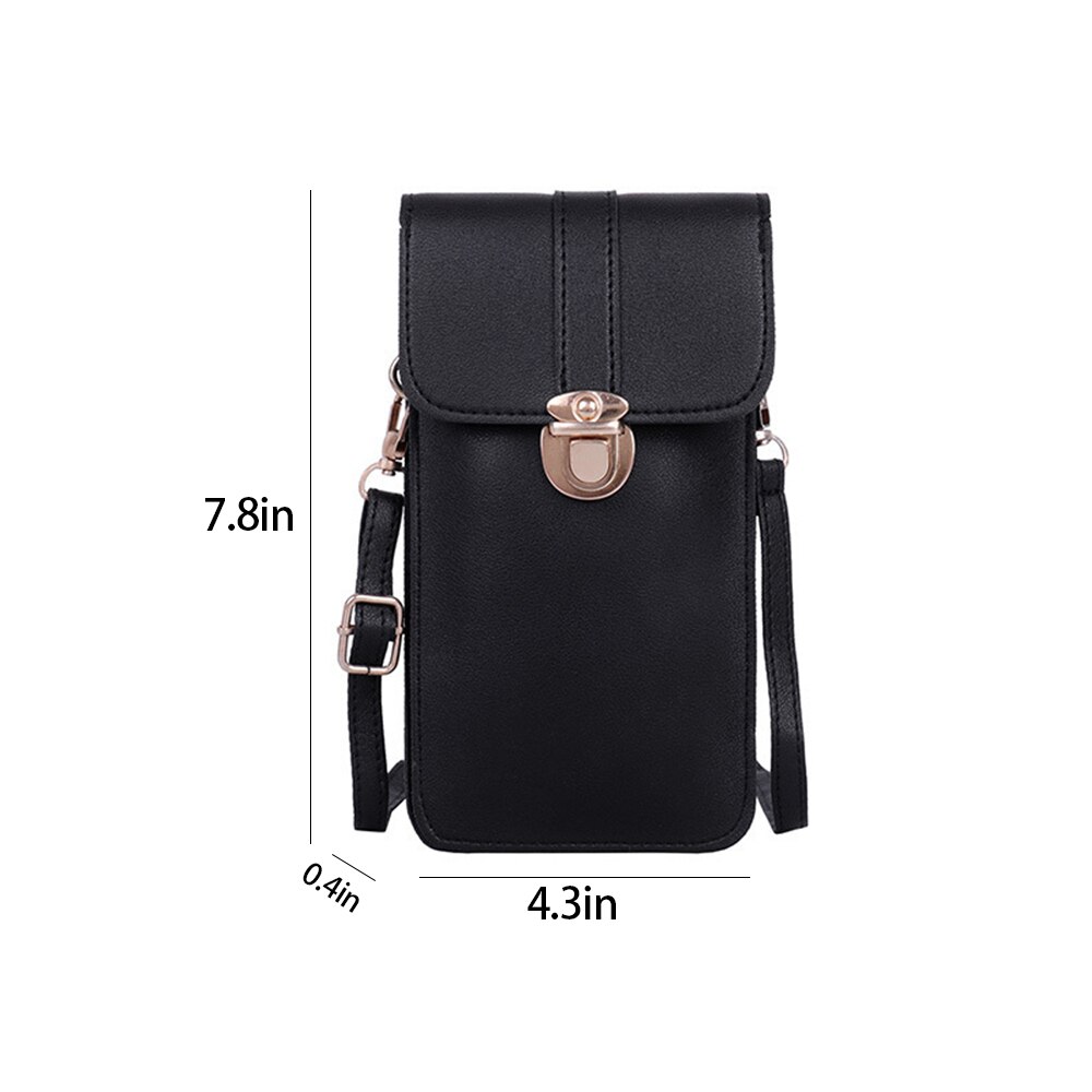Ladies Purse For Girls Leather Mobile Phone Purse Smart Phone Wallet Shoulder Handbag Women Outdoor Waterproof Bag