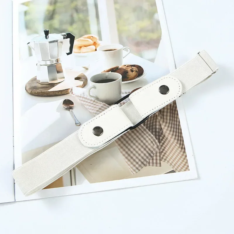 Nueva banda elástica ajustable para la cintura, cinturón Invisible, cinturones sin hebilla para mujeres y hombres, pantalones vaqueros, vestido sin hebilla, fácil de usar