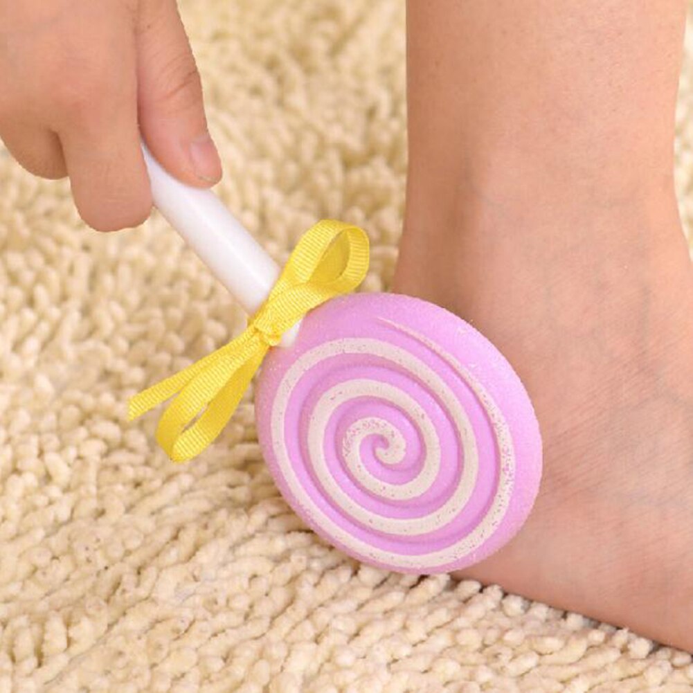 1 PC Foot Rasps Rubbing Stone Feet Dead Skin Calluses Remover Cute Lollipop Double Grinding Foot File Pedicure Tool Skin Care