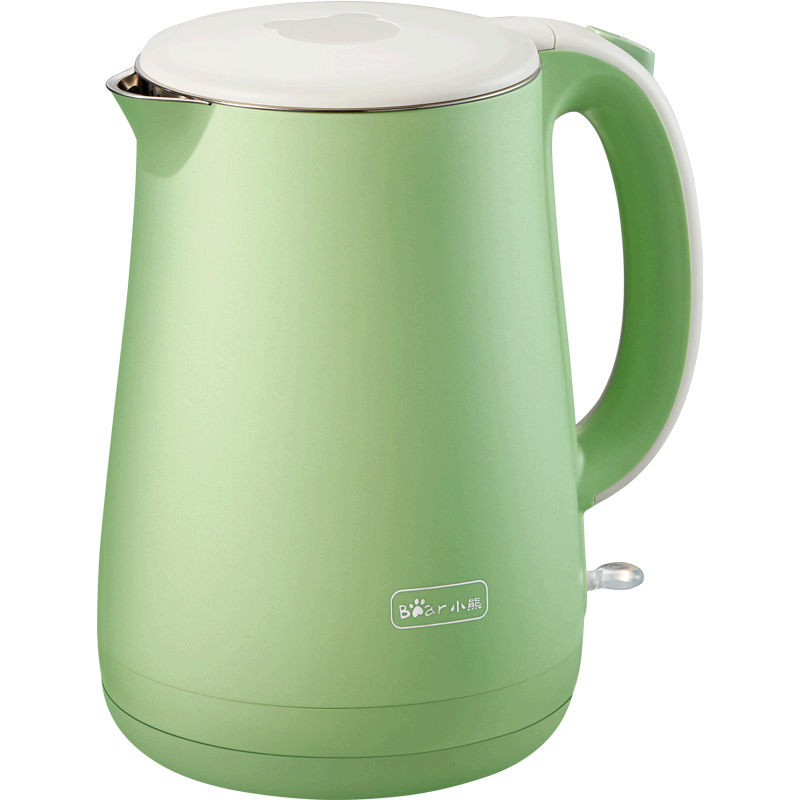 1.7L 304 Roestvrij Waterkoker Meter Huishouden Quick Verwarming Kokend Thee Pot Koffie 1800W Groene Beer ZDH-C17E1: Default Title