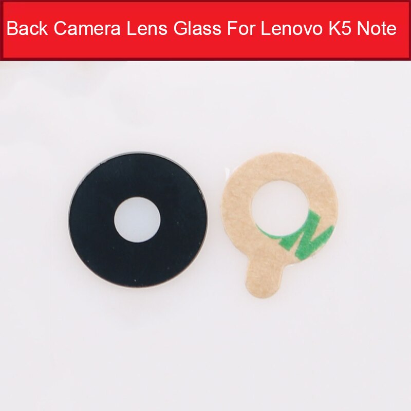 Couvercle d'objectif en verre de caméra arrière pour Lenovo K5 K6 K8 Note ZUK Z1 Z2 couvercle d'objectif de caméra arrière + réparation de remplacement d'autocollant adhésif