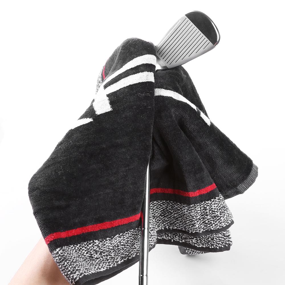 Bomuld golf rengøring behagelig blød sport håndklæde vaskeklud med slyngeholder sports svømning håndklæder klud