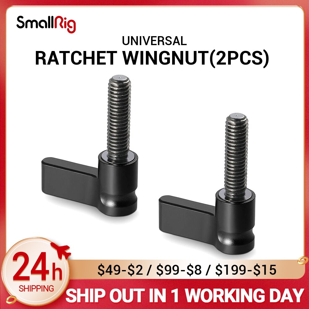Smallrig Zwart Ratchet Wingnut Met M5 Draad 18Mm Pak Van Twee ---- 1837