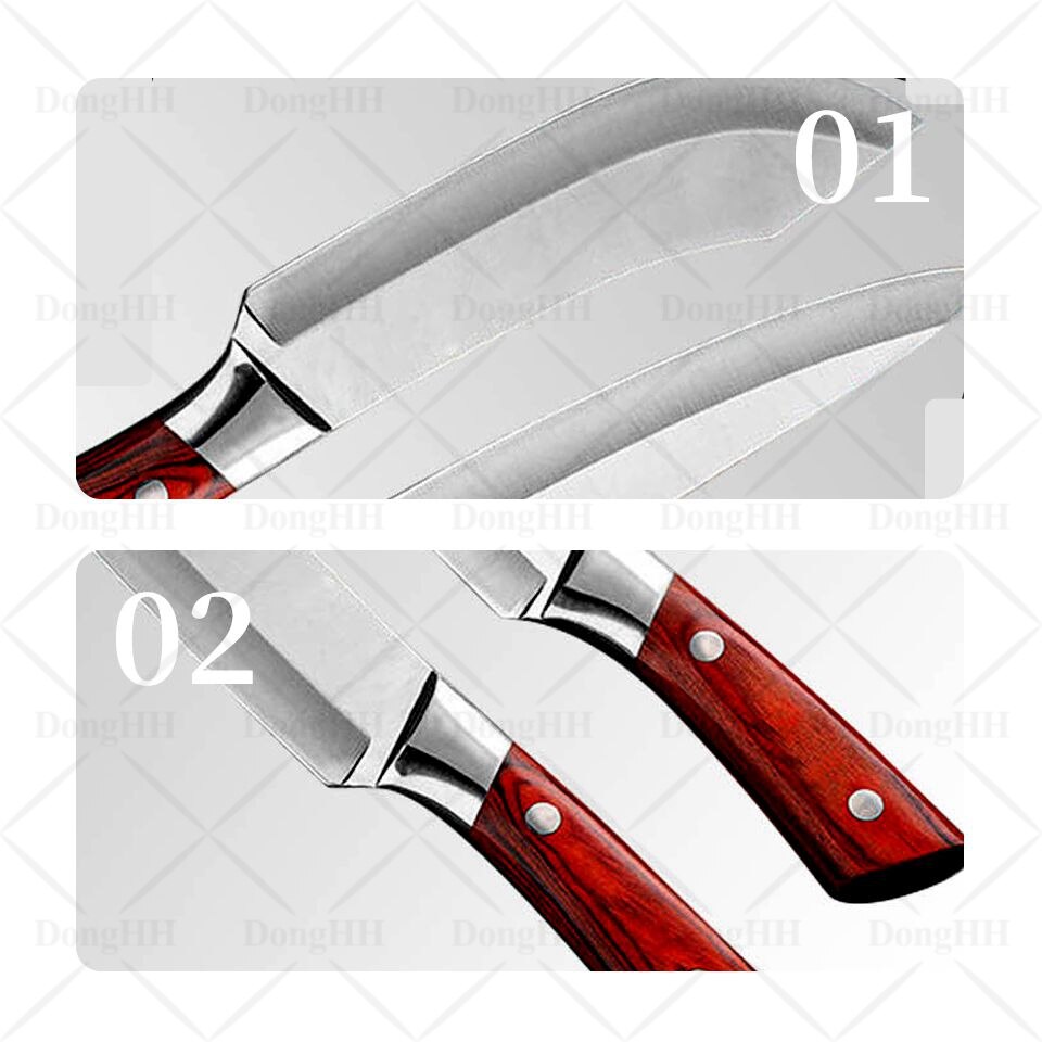 Butcher Knife Set Kitchen Knives Set Chef Knife Forged Meat Cleaver For Meat Vegetable Fruits Cutter Slicer