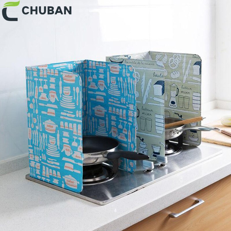 CHUBAN durable Printed Aluminum Foil Oil Block Oil Barrier Stove Cook Anti-Splashing Oil Baffle Insulation Kitchen Supply A20