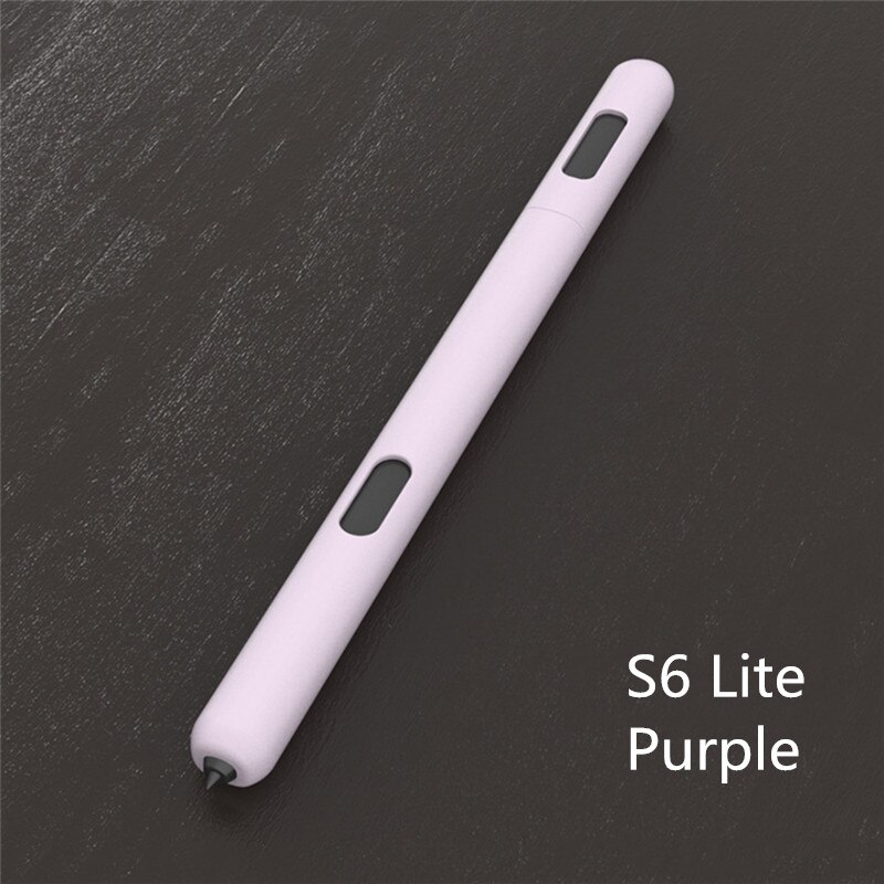 For Samsung Galaxy Tab S6 / S7 S-Pen Cover Cute Cartoon Tablet Silicone Pencil Case Tab S6 Lite: S6 Lite Purple