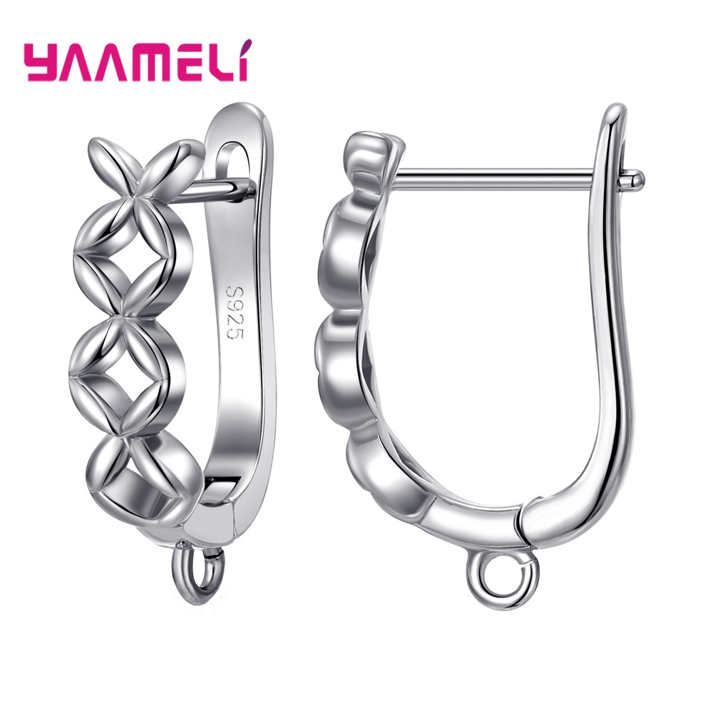 S925 plata esterlina hallazgos pendientes Leverback Earwire accesorios componentes accesorios suministros hechos a mano: Azul