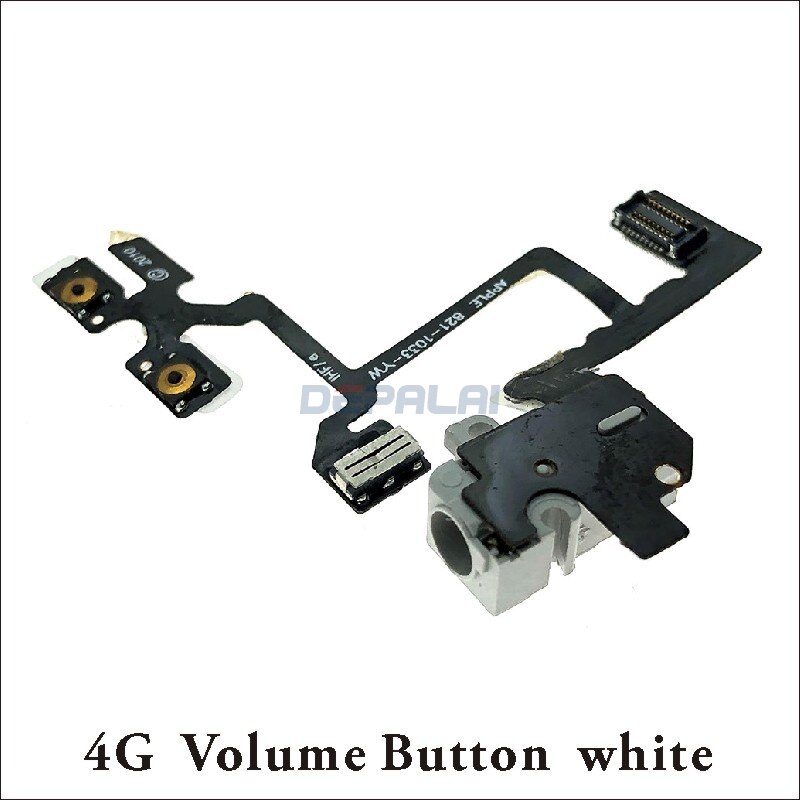 1 Piece Power Button On Off Flex Cable For iPhone 4 4G 4S 5G 5 5S 5C Plus Mute Volume Switch Connector Ribbon Parts: 4G Volume white