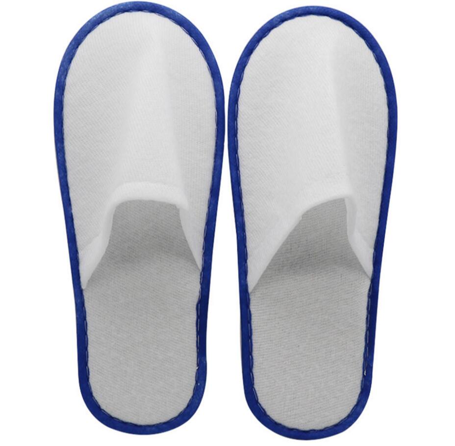 1 paar Witte Badstof Hotel Wegwerp Slippers Badstof Spa Gast Schoenen zachte bodem indoor schoenen handig