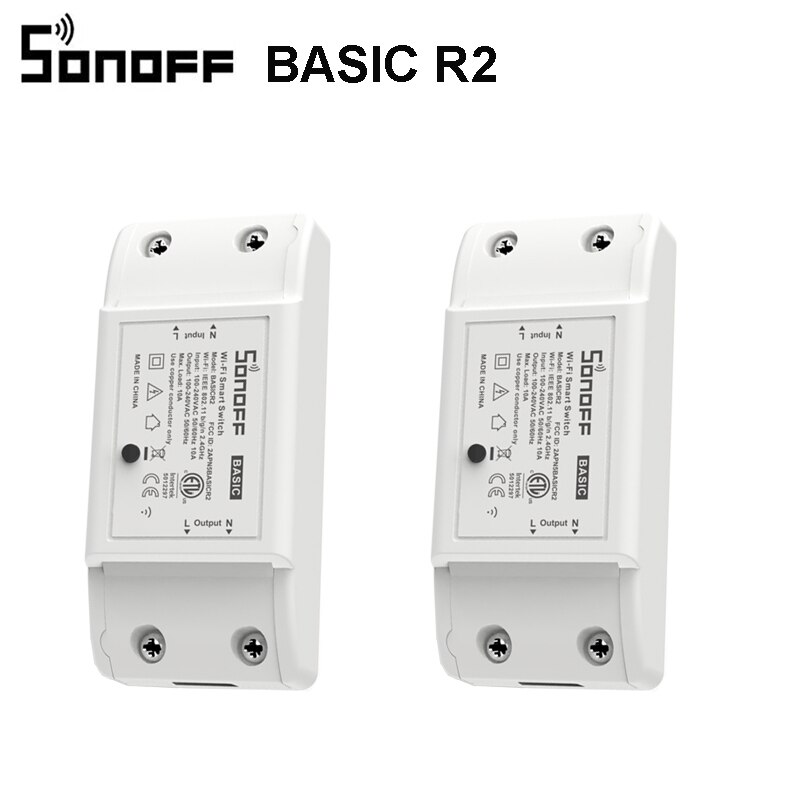 1/10Pieces Sonoff Basic R2 Wifi DIY Smart Wireless Remote Universal Switch Light Controller Module Work With Alexa Google Home: 2pcs