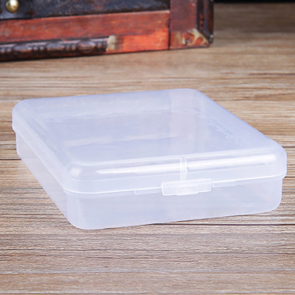 Portable Transparent Storage Container Sponge Makeup Puff Hair Clip Small Ornament Organize Box Case