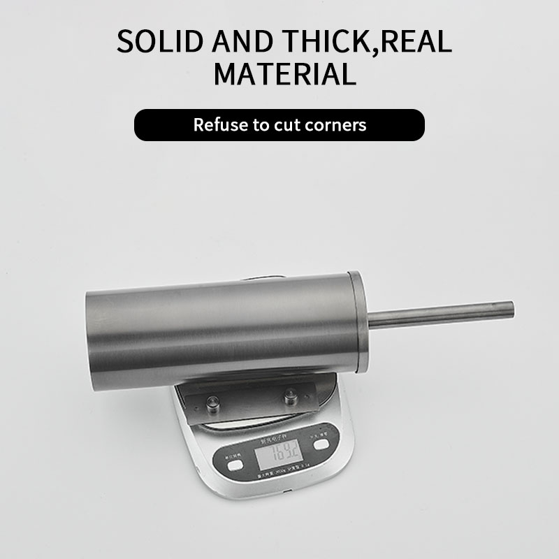 Escobilla de baño de , herramientas de limpieza de acero inoxidable 304 montadas en la pared, sin taladro, accesorios de baño WB8713