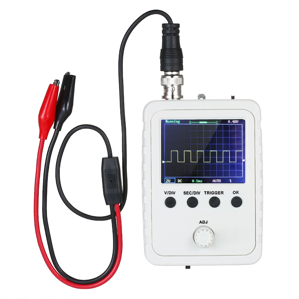 Portable Oscilloscope DSO150 Oscilloscope Digital Multimeter with Protection Box 2.4" TFT Probe Allicator Chip for Arduino