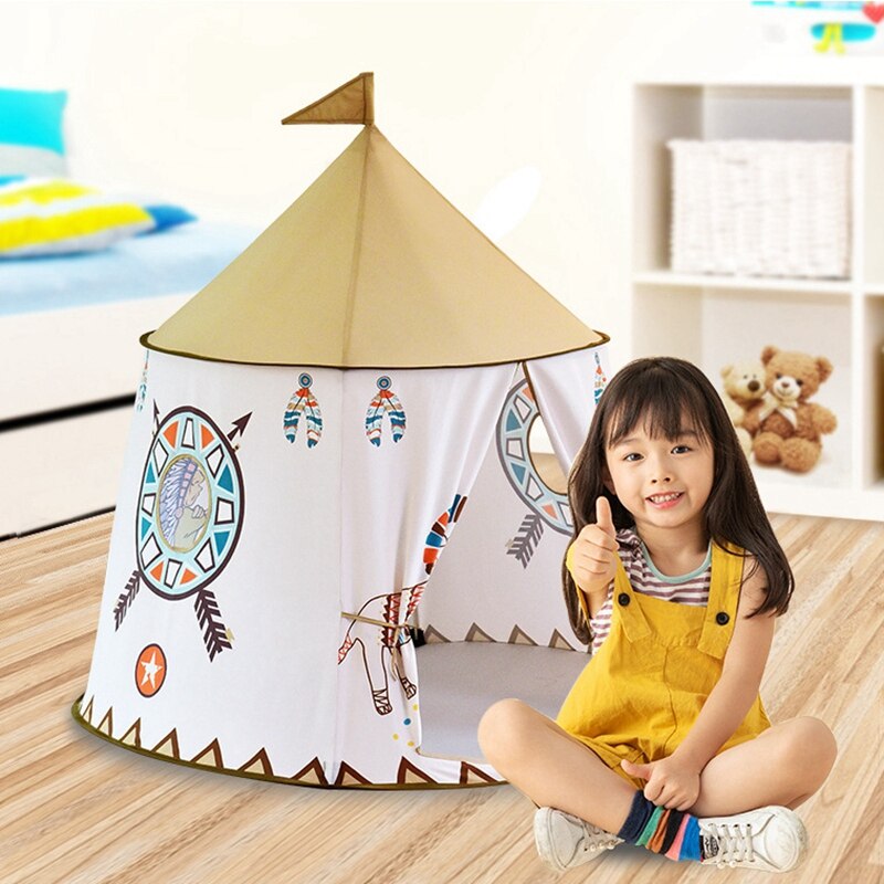 Tenda portatile principessa castello regalo appeso tenda conica Banner coperta principessa yurta indiana