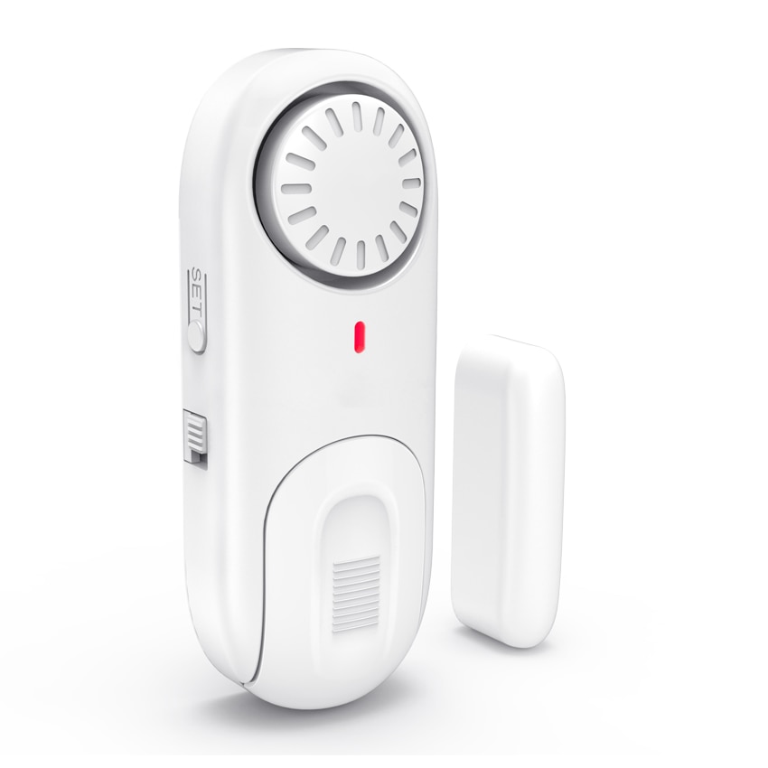 Dörr- och fönsterlarm för hemmet trådlöst larm säkerhetssystem magnetisk larmsensor, högt 120 db, 4 lägen, dörrklockapåminnelse