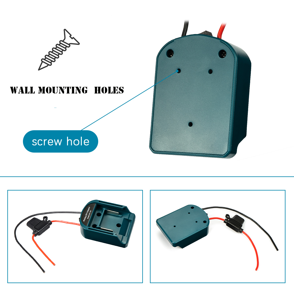 DIY Adapter for Makita 14.4V 18V Battery to dock Power Plug accessories kit with cables output and switch