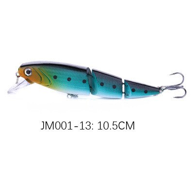 110mm/14.7g Multi Section 3D Bionic Bait Lifelike Artificial Fishing Lures Colorful Plastic Hard Bait Fish Accessories: JM-001-13