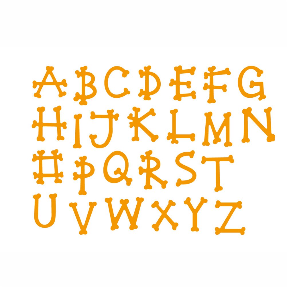 26Pcs Lovely Capital Letters Alphabet Number Metal Steel Embossing Cutting Dies Craft Die Scrapbooking 3D Stamp HandmadeCard