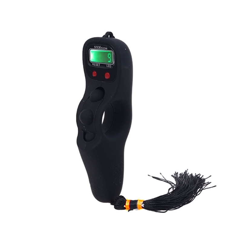 LED Electronic Handheld Tally Counter Clicker for Golf Goods Counting Lap: black