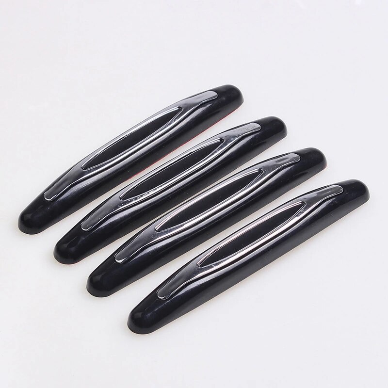 4 Pieces/pack Car Anti-Collision Strip Car Door Guard Protector Door Edge Trim Guard Styling Moulding Anti-Scratch Sticker: black