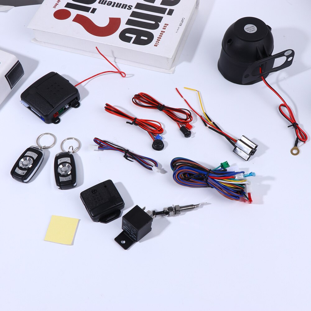 1 Set of Car Alarm System Remote Control Burglar Alarm System Security System Locking Alarm System for Vehicle Auto