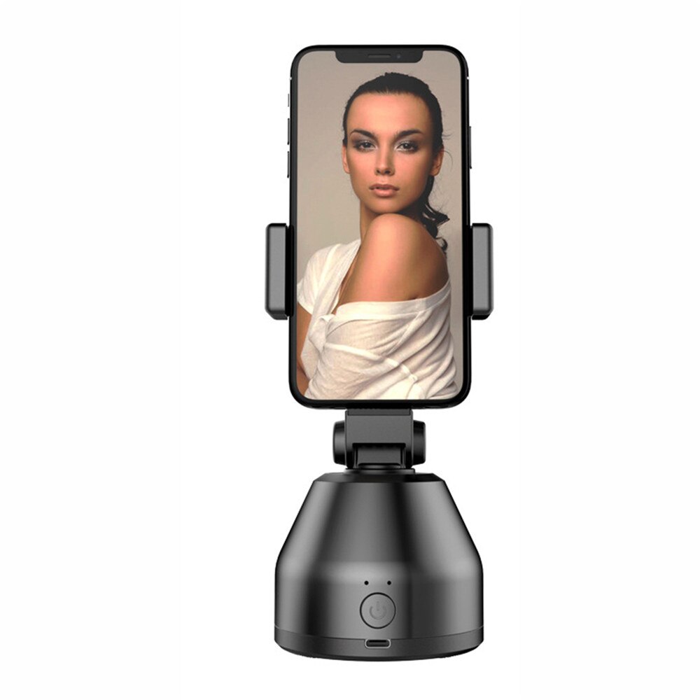 praktisch Hand Gimbal AI Clever Erfassen 360 ° Drehung Gesicht Anerkennung Objekt Verfolgung Kamera Telefon Halfter: Schwarz