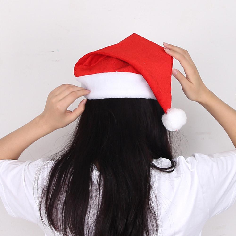 Christmas Hat Fashionable Soft Short Fluff Red Cap Year Christmas Decoration For Adult And Child