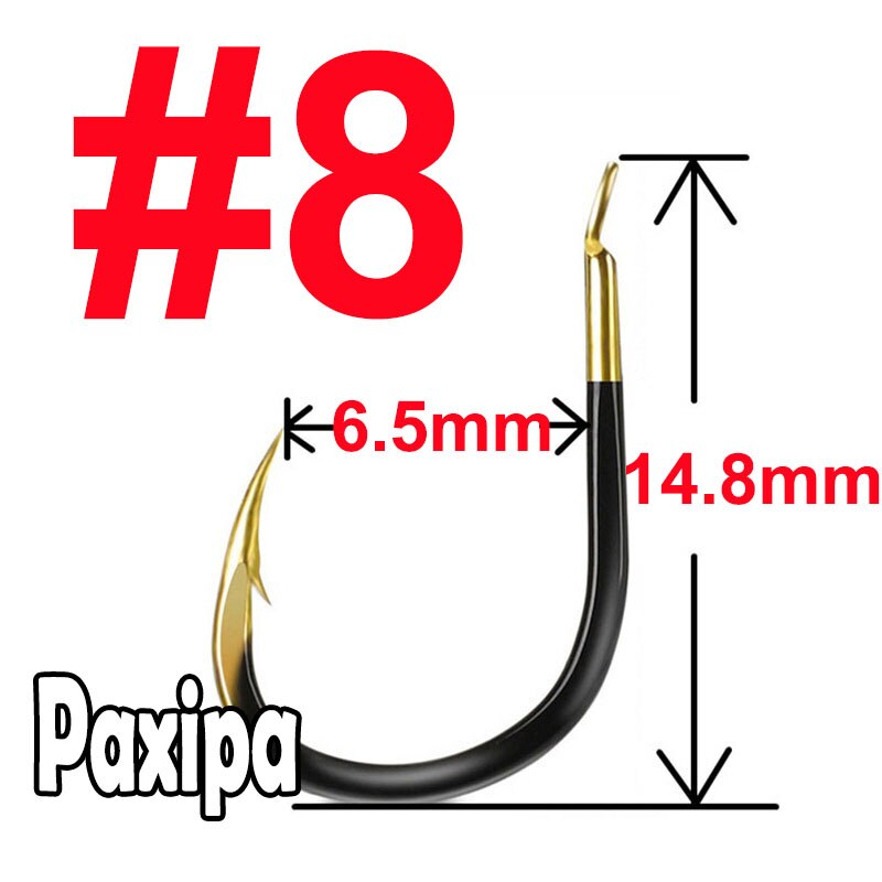 10 stuks vishaak van wolfraamstaal met weerhaak, karpervishaak, enkele cirkel, vishaak, zee-accessoires, uitrusting: 8