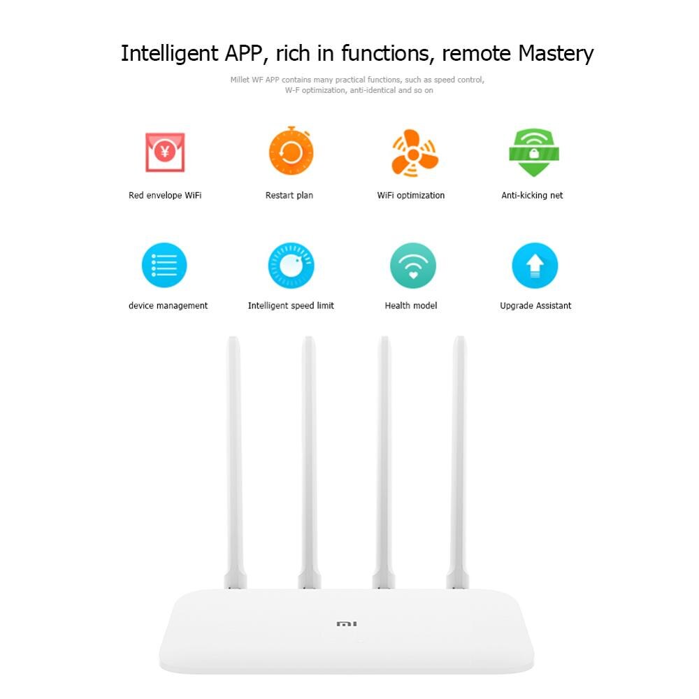 Xiaomi Mi router WiFi 3G 128MB Rom + 256MB pamięci Baran 4-antena podwójnej rdzeń 2.4G/5GHz domu router obsługuje Mi Wifi APP zdalne