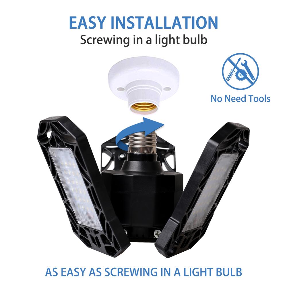 Folding Garage Iluminacion Lamp 40W Led Spotlight 4000lm Super Bright Led Work Light For Outdoor Camping Lamp Ufo