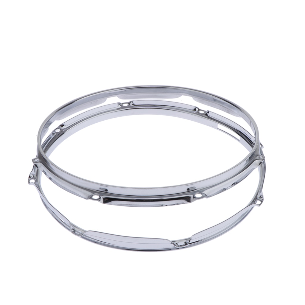 Die Cast Snare Drum Hoop Set Pair 13" 8-Hole 1.5mm Thickness Chrome