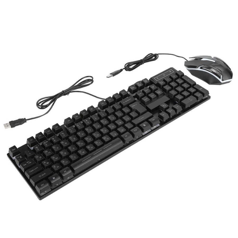 Juego General de juegos ruso inglés teclado flotante ratón para ordenador de casa juego de portátil trabajo de oficina