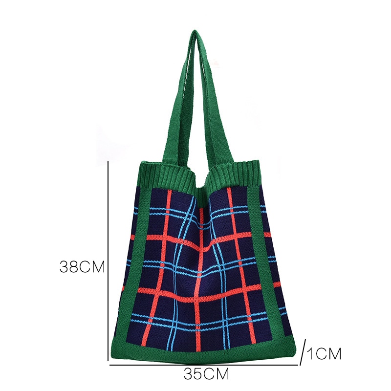 Youda winter original style meisjes schoudertas grote capaciteit boodschappentassen breiwerk dames klassieke tote