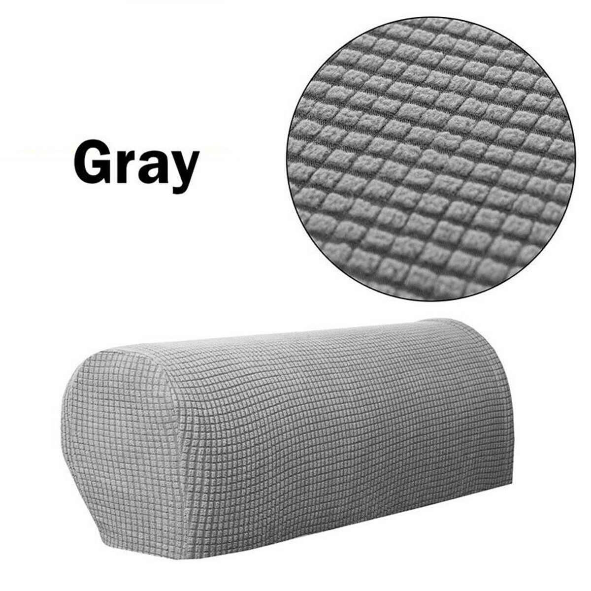 1 paire amovible canapé accoudoir couverture canapé serviette canapé canapé chaise protecteur fauteuil couvre extensible chaise bras housse: Gray