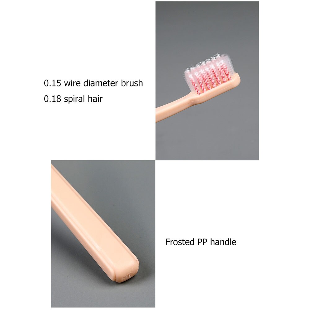 Escova de dentes espiral macia da cerda da da cor misturada de 3 pces eco amigável antiderrapante punho limpador de dentes para crianças adultos limpeza oral