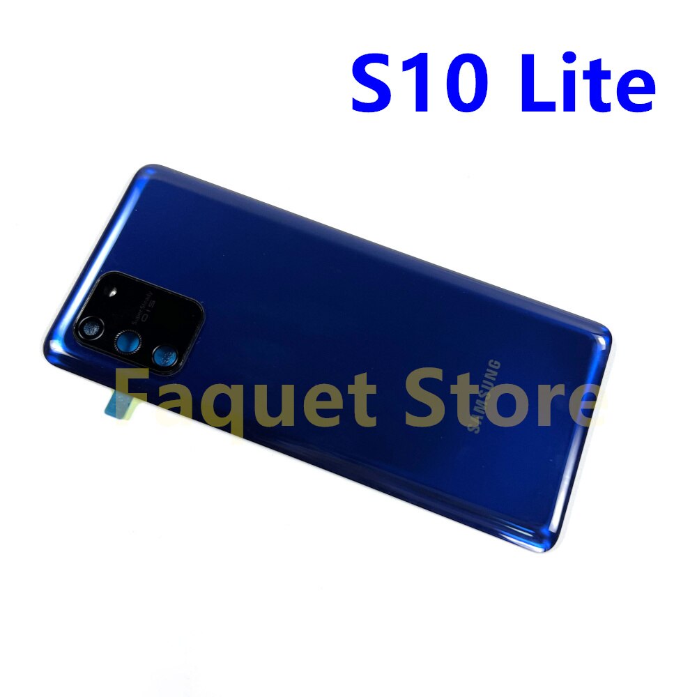 SAMSUNG Galaxis S10 Lite G770 SM-G770F/DS Gehäbenutzen Batterie Abdeckung Zurück Abdeckung fallen Hinteren Tür Chassis Hülse Kamera Glas objektiv Rahmen: S10 Lite Blau