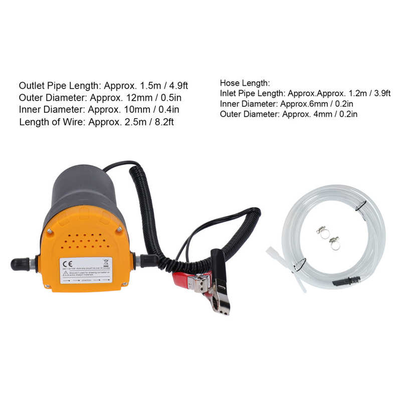 Car Engine Oil Pump Electric Self-Priming Oil Pump Fuel Transfer High Power Suction Pump 12V