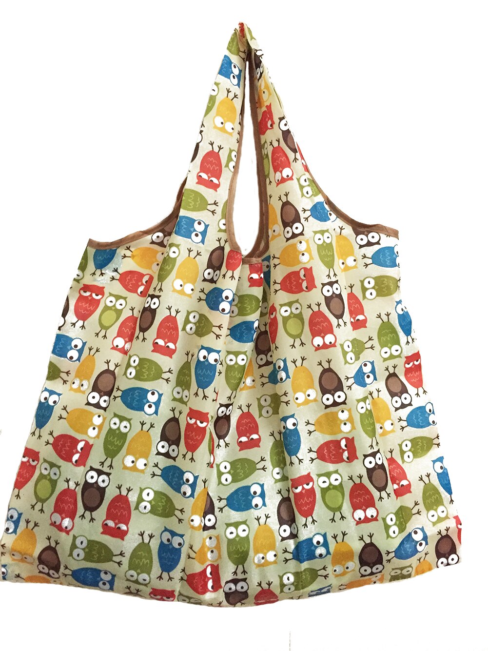 1pc opvouwbare, herbruikbare, nylon eco-handtassen, opbergtassen, reistassen, boodschappentassen: Zwart