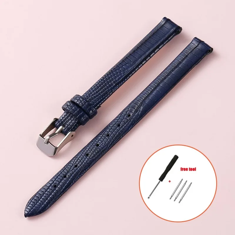 Schlankes Leder-Uhrenarmband, mm, 10 mm, 12 mm, – Grandado