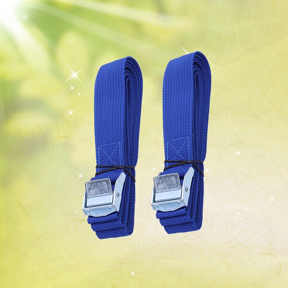 Lashing Straps Durable Quick Release Goods Bundler Luggage Strap Bandage with Buckle for Luggage Carrier Roof Rack: Blue2pcs