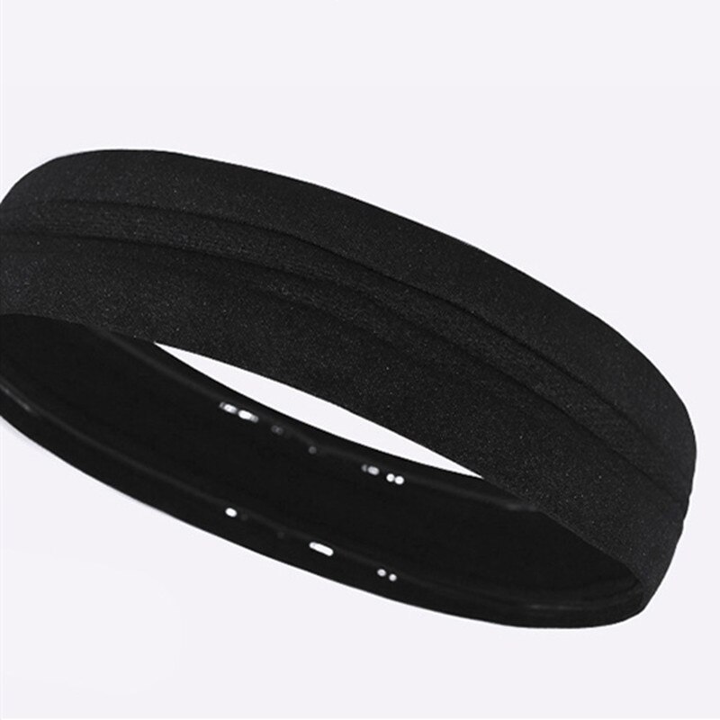 Sport Goederen Haar Lint Mannen Hoofdband Bandage Voor Running Accessoires Zweetband Voor Fietsen Elastische Band Voor Fitness Haarband: Black