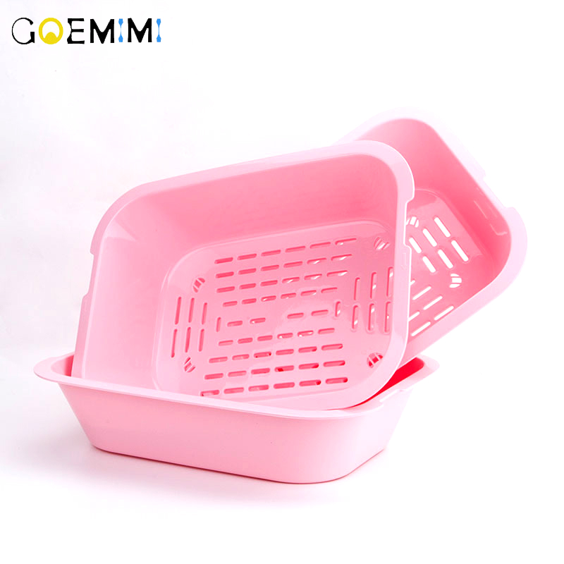 cat litter box Open three-tier grid Anti-splash Cat Toilet Plastic Bedpan Case Pet Supplies 3 Interlocked Trays Easy To Use