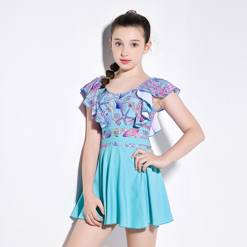 Badpak voor tienermeisjes, kinderbadpakken, aparte badkleding, tweedelig badpak voor kinderen, badpak met rokje , 12 to 18 jaar