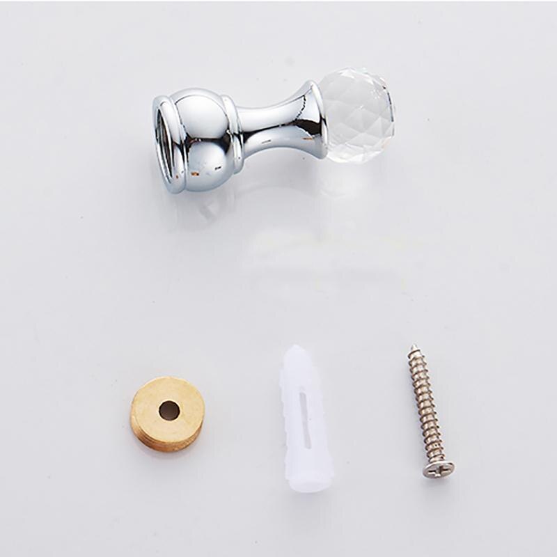 Crystal Decorative Wall Hooks Towel Hook Multiple Colour Brass Coat Hook Hangers Wall Mounted Robe Hook Bathroom Accessories