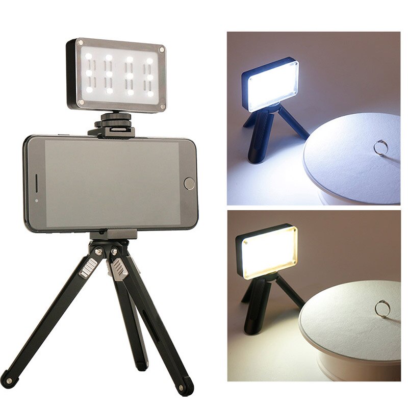 Mini DSLR Camera Fill Light Adjustable 12 Lamp Beads USB Charging Fill Light for Mobile Phone LHB99
