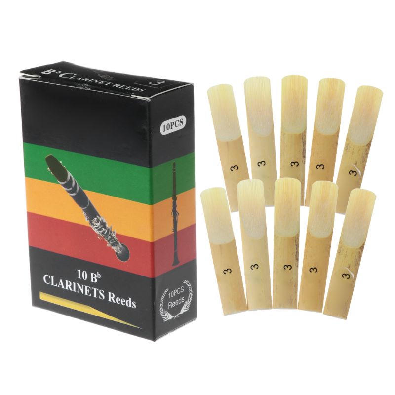 6.7cm Bb Clarinet Reeds Traditional Bamboo Reed Strength 2.0 / 2.5 / 3.0 10pcs/set: C