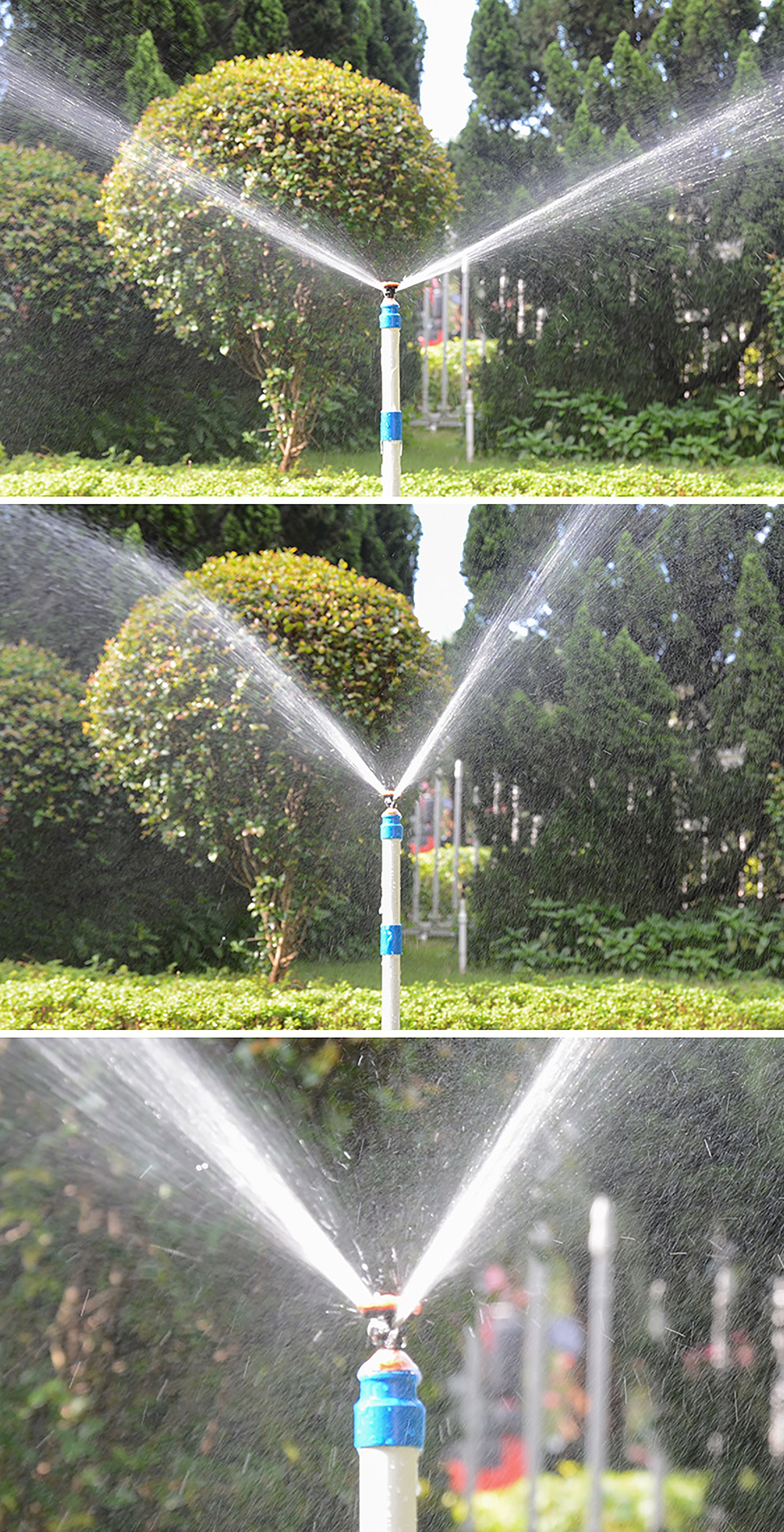 Arroseur d'arrosage de jardin à filetage mâle 1/2" 360 ° Buse d'irrigation rotative pour champ de fleurs de pelouse, arroseur rotatif oscillant